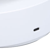 Lighted Mirror Fan Multifunctional Silent Oscillating Rechargeable Desk Bladeless Fan for Home Office Live Broadcast Dormitory 5V White 800 Mah