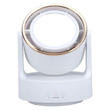 Lighted Mirror Fan Multifunctional Silent Oscillating Rechargeable Desk Bladeless Fan for Home Office Live Broadcast Dormitory 5V White 800 Mah