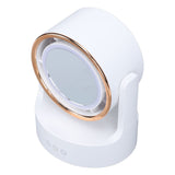 Lighted Mirror Fan Multifunctional Silent Oscillating Rechargeable Desk Bladeless Fan for Home Office Live Broadcast Dormitory 5V White 800 Mah