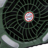 Solar Powered Camping Fan Strong Wind USB Rechargeable Battery Operated Folding Portable Camping Fan for Home Car Outdoor OD Green
