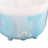Mushroom Rotating Raindrop Humidifier 300ml Aromatherapy Essential Oil Diffuser with 7 Color Night Light Timer Remote Control for Bedside Marble Blue