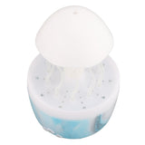 Mushroom Rotating Raindrop Humidifier 300ml Aromatherapy Essential Oil Diffuser with 7 Color Night Light Timer Remote Control for Bedside Marble Blue