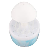 Mushroom Rotating Raindrop Humidifier 300ml Aromatherapy Essential Oil Diffuser with 7 Color Night Light Timer Remote Control for Bedside Marble Blue