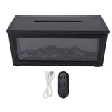 Flame Diffuser 280ml Lifelike Quiet Auto Shut Off with Remote Control Essential Oil Diffuser Fireplace Aromatherapy Humidifier Black
