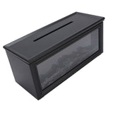 Flame Diffuser 280ml Lifelike Quiet Auto Shut Off with Remote Control Essential Oil Diffuser Fireplace Aromatherapy Humidifier Black