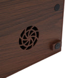 180ml Water Tank Wood Grain Fireplace Aromatherapy Diffuser Simulation Flame Humidifier Essential Oil Diffuser for Home Dark