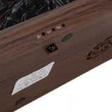 180ml Water Tank Wood Grain Fireplace Aromatherapy Diffuser Simulation Flame Humidifier Essential Oil Diffuser for Home Dark
