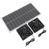80W Double Solar Exhaust Fan with Monocrystalline Silicon Panel IPX7 Rain Proof High Speed Low Noise 6.7in Solar Ventilation Fan for Pet House