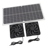 80W Double Solar Exhaust Fan with Monocrystalline Silicon Panel IPX7 Rain Proof High Speed Low Noise 6.7in Solar Ventilation Fan for Pet House