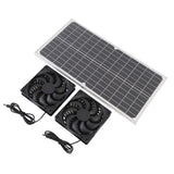 80W Double Solar Exhaust Fan with Monocrystalline Silicon Panel IPX7 Rain Proof High Speed Low Noise 6.7in Solar Ventilation Fan for Pet House