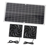 80W Double Solar Exhaust Fan with Monocrystalline Silicon Panel IPX7 Rain Proof High Speed Low Noise 6.7in Solar Ventilation Fan for Pet House