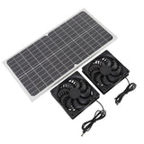 80W Double Solar Exhaust Fan with Monocrystalline Silicon Panel IPX7 Rain Proof High Speed Low Noise 6.7in Solar Ventilation Fan for Pet House