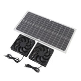 80W Double Solar Exhaust Fan with Monocrystalline Silicon Panel IPX7 Rain Proof High Speed Low Noise 6.7in Solar Ventilation Fan for Pet House