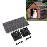 80W Double Solar Exhaust Fan with Monocrystalline Silicon Panel IPX7 Rain Proof High Speed Low Noise 6.7in Solar Ventilation Fan for Pet House