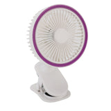 Fan with Clamp Quiet 360 Degree Rotation Rechargeable USB Portable Fan for Desk Bedside White