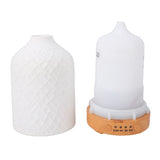 Essential Oil Diffuser Ceramic Wood Grain Aromatherapy Diffuser Scent Cool Mist Humidifier with Light for Room Office
