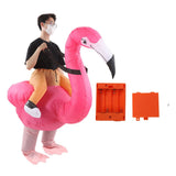 Inflatable Flamingo Costume Waterproof Polyester Fabric Inflatable Costume for 150‑190cm Adult