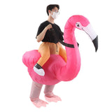 Inflatable Flamingo Costume Waterproof Polyester Fabric Inflatable Costume for 150‑190cm Adult