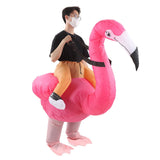 Inflatable Flamingo Costume Waterproof Polyester Fabric Inflatable Costume for 150‑190cm Adult