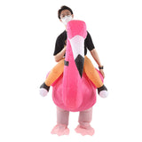 Inflatable Flamingo Costume Waterproof Polyester Fabric Inflatable Costume for 150‑190cm Adult
