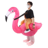 Inflatable Flamingo Costume Waterproof Polyester Fabric Inflatable Costume for 150‑190cm Adult