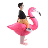 Inflatable Flamingo Costume Waterproof Polyester Fabric Inflatable Costume for 150‑190cm Adult