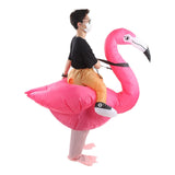 Inflatable Flamingo Costume Waterproof Polyester Fabric Inflatable Costume for 150‑190cm Adult