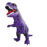 Inflatable Dinosaur Costume T Rex Inflatable Dinosaur Blow Up Costume for Cosplay Party Weddings Easter Xmas Purple Adult Style 150‑190cm