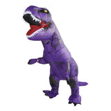 Inflatable Dinosaur Costume T Rex Inflatable Dinosaur Blow Up Costume for Cosplay Party Weddings Easter Xmas Purple Adult Style 150‑190cm