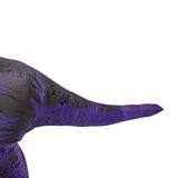 Inflatable Dinosaur Costume T Rex Inflatable Dinosaur Blow Up Costume for Cosplay Party Weddings Easter Xmas Purple Children Style 120‑140cm