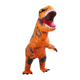 Inflatable Dinosaur Costume T Rex Inflatable Dinosaur Blow Up Costume for Cosplay Party Weddings Easter Xmas Orange Adult Style 150‑190cm