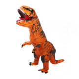 Inflatable Dinosaur Costume T Rex Inflatable Dinosaur Blow Up Costume for Cosplay Party Weddings Easter Xmas Orange Adult Style 150‑190cm