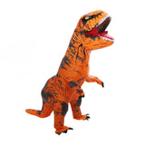 Inflatable Dinosaur Costume T Rex Inflatable Dinosaur Blow Up Costume for Cosplay Party Weddings Easter Xmas Orange Adult Style 150‑190cm