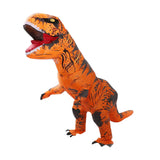 Inflatable Dinosaur Costume T Rex Inflatable Dinosaur Blow Up Costume for Cosplay Party Weddings Easter Xmas Orange Adult Style 150‑190cm