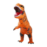 Inflatable Dinosaur Costume T Rex Inflatable Dinosaur Blow Up Costume for Cosplay Party Weddings Easter Xmas Orange Adult Style 150‑190cm