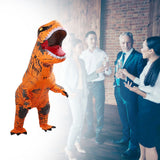 Inflatable Dinosaur Costume T Rex Inflatable Dinosaur Blow Up Costume for Cosplay Party Weddings Easter Xmas Orange Adult Style 150‑190cm