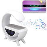 Alarm Clock Bluetooth Speaker Rechargeable Versatile Wireless Clock Bluetooth Speaker for Home Bedroom Office DC 5V
