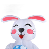 Inflatable Easter Bunny Costume 210T Polyester Waterproof Blow Up Egg Holding Bunny Party Costume Easter Decoration for Adults