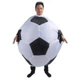 Inflatable Soccer Football Costume Funny Carnival Soccer Costume with Air Blower for Party Cosplay