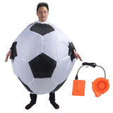 Inflatable Soccer Football Costume Funny Carnival Soccer Costume with Air Blower for Party Cosplay