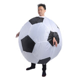 Inflatable Soccer Football Costume Funny Carnival Soccer Costume with Air Blower for Party Cosplay