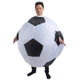 Inflatable Soccer Football Costume Funny Carnival Soccer Costume with Air Blower for Party Cosplay