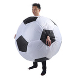 Inflatable Soccer Football Costume Funny Carnival Soccer Costume with Air Blower for Party Cosplay