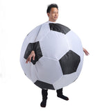 Inflatable Soccer Football Costume Funny Carnival Soccer Costume with Air Blower for Party Cosplay