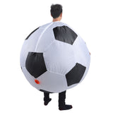 Inflatable Soccer Football Costume Funny Carnival Soccer Costume with Air Blower for Party Cosplay