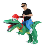 Xmas Riding Dinosaur Costume Xmas Cosplay Costume Funny Xmas Riding Dinosaur Inflatable Costume for Adult