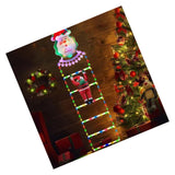 Santa Climbing Light Cute Decorative Xmas Ladder Light for Wall Tree Yard Garden