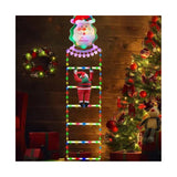 Santa Climbing Light Cute Decorative Xmas Ladder Light for Wall Tree Yard Garden