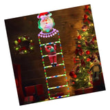 Santa Climbing Light Cute Decorative Xmas Ladder Light for Wall Tree Yard Garden