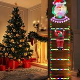 Santa Climbing Light Cute Decorative Xmas Ladder Light for Wall Tree Yard Garden